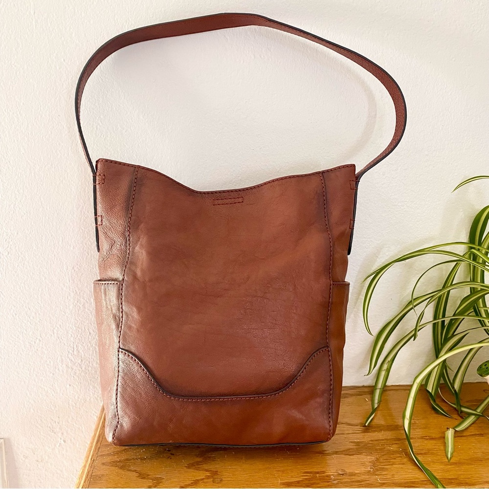 Frye Brown Leather Hobo Bag - Picture 2 of 15